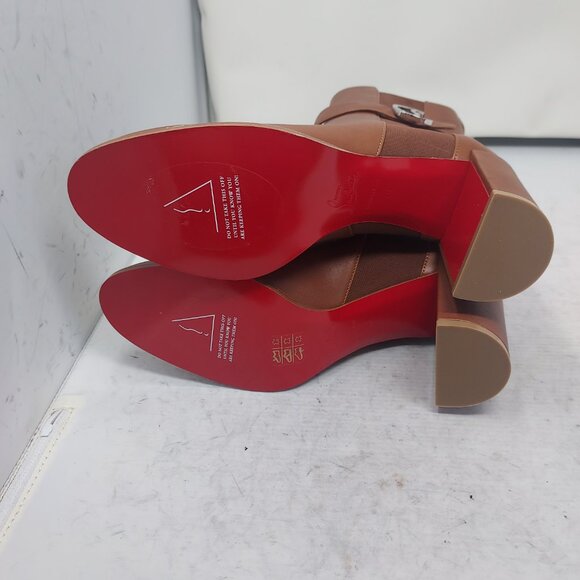 Christian Louboutin Brown Leather CL Chelsea Heel Boot - Picture 2 of 11